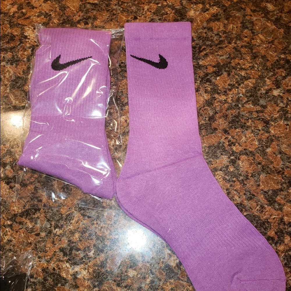 Purple Nike Socks